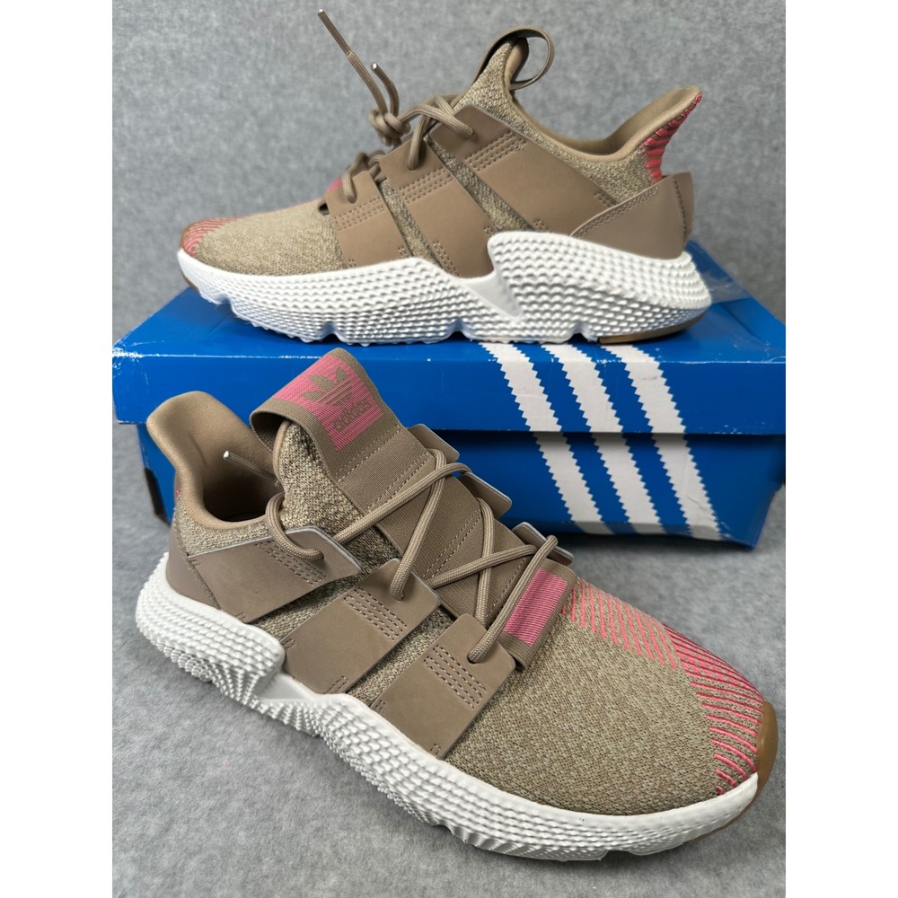 Adidas Prophere J Big Kids Sneakers Khaki Pink White Gum Shoes Size‎ US 7
